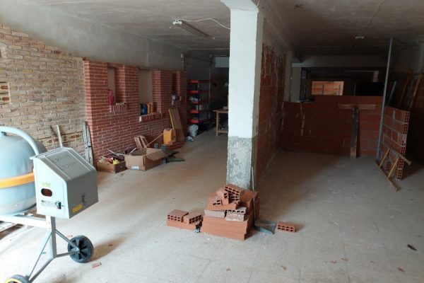 Zona de prácticas en interior para albañilería, en Convento Santo Domingo